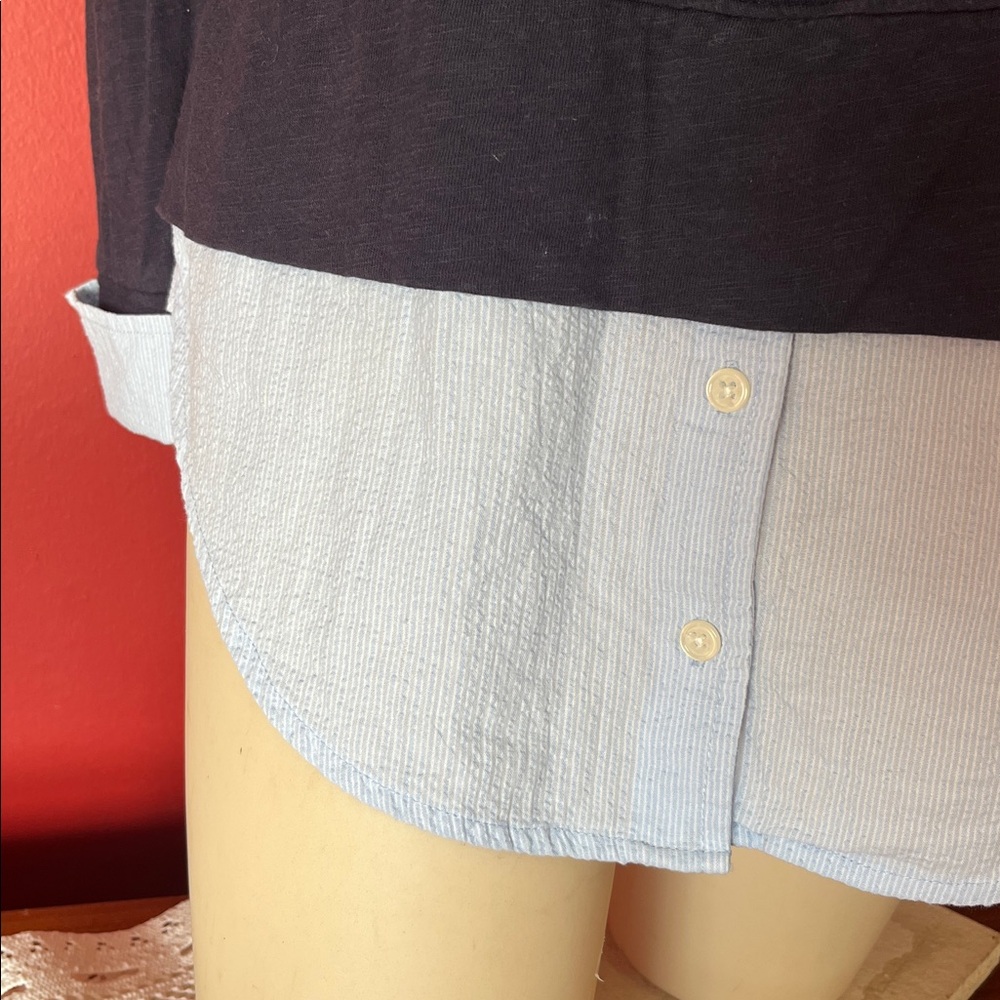 EUC Tommy Hilfiger Light Blue Striped collared Shirt - Picture 9 of 15